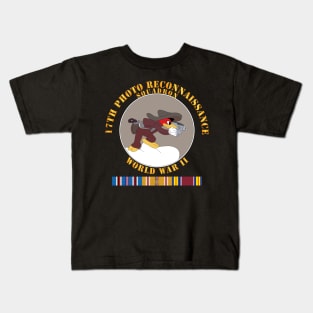 17th Photo Reconnaissance Squadron - WWII w PAC SVC Kids T-Shirt